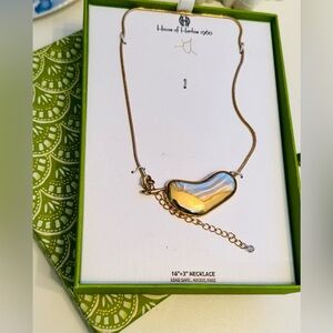 House of Harlow 1960 Irregular Gold Heart Pendant Necklace